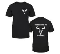 T-shirt à col en V « If Genders Confuse You Go Milk A Bull », Noir , L