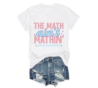 T-shirt à col en V The Math Ain't Mathin Shirt The Math Ain't Mathin, Blanc-1, S