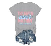 T-shirt à col en V The Math Ain't Mathin Shirt The Math Ain't Mathin, Gris-1., M