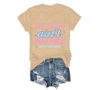 T-shirt à col en V The Math Ain't Mathin Shirt The Math Ain't Mathin, Kaki-1., XS