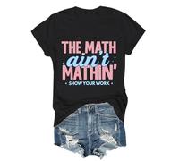 T-shirt à col en V The Math Ain't Mathin Shirt The Math Ain't Mathin, Noir 1, S