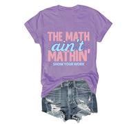 T-shirt à col en V The Math Ain't Mathin Shirt The Math Ain't Mathin, Violet-1., L