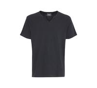 Blend BHAshton T-shirt pour homme avec col en V et boutons, 100 % coton, coupe droite, Noir (194007)., XL