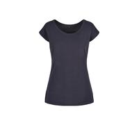 Build Your Brand T-shirt femme col large coton Tendance Tailles XS-5XL Bleu marine 4XL