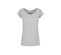 Build Your Brand T-shirt tendance col large femme coton tailles XS-5XL gris 4XL