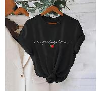 T-shirt à col ras-du-cou à manches courtes avec impression de l'alphabet du Portugal, top en tricot de polyester décontracté, longueur régulière L,M,S,XL,XXLUnicolorePolyester