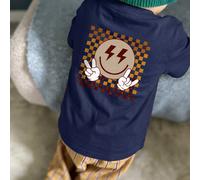 T-shirt à col ras-du-cou à manches courtes avec imprimé graphique pour garçons, convient aux garçons et aux enfants, aux étudiants et aux tout-petits en été. Motif de geste mignon, la série idéale de 