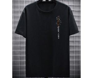 T-shirt à col rond à manches courtes d'été pour homme de grande taille, imprimé d'une épée de samouraï décontractée et de lettres Sakura 2XL,3XL,4XL,5XL,6XLCoutume populaireTissu tricoté