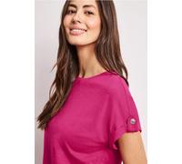 Street One T-shirt femme Magenta Dream à col rond avec boutons décoratifs Taille 42