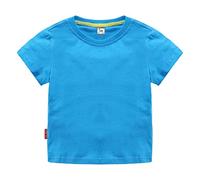T-shirt à col rond avec coupe classique pour et fille | Cotton Soft Multi Pack à manches courtes basique et cadeaux, b, 5-6 ans