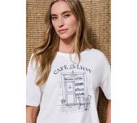 T-shirt à col rond avec imprimé sur le devant