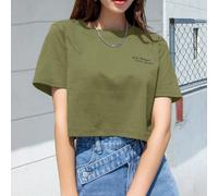T-shirt à col rond avec slogan graphique FAIRE CE QUE VOUS VOULEZ, hauts courts pour femmes d'été L,M,S,XL,XSSloganÉtoffe