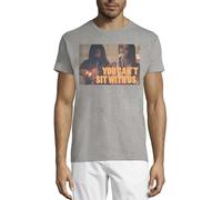 T-shirt à col rond en coton pour homme avec inscription « You Can't Sit with Us Smoking Girl » Gris, gris, M
