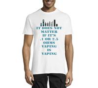 T-shirt à col rond en coton pour homme avec slogan « It Does not Matter Vaping » Blanc, blanc, M