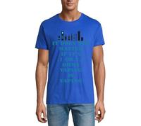 T-shirt à col rond en coton pour homme avec slogan « It Does not Matter Vaping » Bleu roi, bleu marine, M
