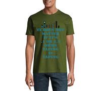 T-shirt à col rond en coton pour homme avec slogan « It Does not Matter Vaping » Vert chasseur, vert chasse, M