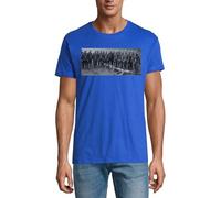 T-shirt à col rond en coton pour homme Motif soldats de la Seconde Guerre mondiale Bleu roi, bleu marine, XL