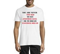 T-shirt à col rond en coton pour homme « You are Never Too Old » - Blanc, blanc, XS