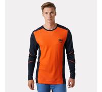 T-shirt à col rond HH LIFA Merino marine/orange foncé - HELLY HANSEN - 75106_592