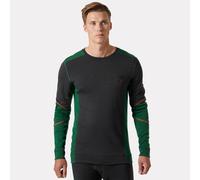 T-shirt à col rond HH LIFA Merino vert/ébène - HELLY HANSEN - 75106_469