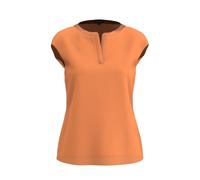 T-shirt à col tunisien fluide à manches courtes femme COMMA Orange 40