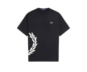 T-shirt Ã couronne texturÃ©e Fred Perry Laurel Noir XS