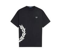 T-shirt à couronne texturée Fred Perry Laurel Noir XS