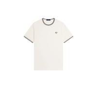 T-shirt Ã double bande Fred Perry Beige S