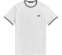 T-shirt Ã double bande Fred Perry Blanc XL