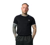 T-shirt Ã double bande Fred Perry Noir M