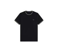 T-shirt Ã double liserÃ© contrastÃ© Fred Perry Noir L