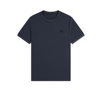 Fred Perry, Homme, Tops, Bleu, Taille: L T-shirt avec Logo Avant