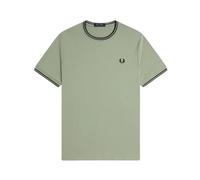 T-shirt Ã double liserÃ© contrastÃ© Fred Perry Vert S