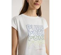 T-shirt à encolure bateau et imprimé sur le devant
