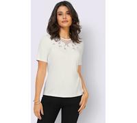 T-shirt à encolure ronde viscose - Creation L - blanc BLANC 54