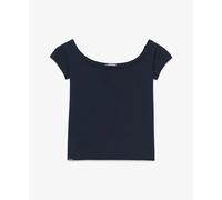 Superdry T-shirt Bardot à épaules dénudées manches courtes Femme marine Taille M