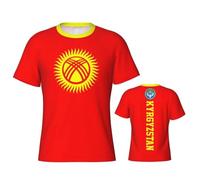 T-Shirt À Imprimé Drapeau Drapeau du Kirghizistan Homme D'Été Casual Manche Courte Tee Motif De Lettre Ample Tendance Hauts T-Shirt Drôle Hommes Slim Fit Tees S-6Xl