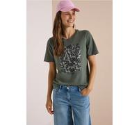 T-shirt à imprimé léopard et détails métallisés