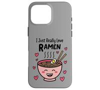 T-Shirt à Jeu de Mots Kawaii Ramen Noodles Lover Cute Bowl Funny Food Coque pour iPhone 16 Pro Max
