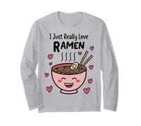 T-Shirt à Jeu de Mots Kawaii Ramen Noodles Lover Cute Bowl Funny Food Manche Longue