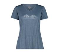 CMP Femme Melange Print T-Shirt, Space Mel, 3XL