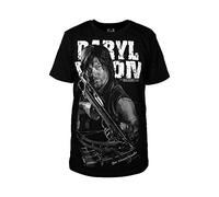 T-shirt à l'effigie de Daryl Dixon de la série The Walking Dead - T-shirt à manches courtes en coton - Noir - noir - XXL