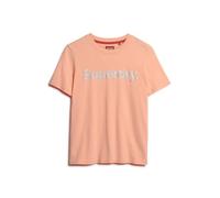 T-shirt Ã logo mÃ©tallisÃ© femme Superdry Core Rose XS