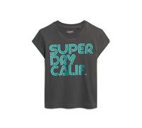 Superdry Retro Glitter Logo Cap Short Sleeve T-shirt Noir S Femme