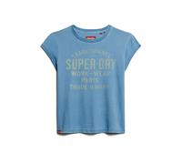 Superdry Indigo Workwear Cap Short Sleeve T-shirt Bleu S Femme