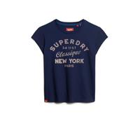 Superdry Indigo Workwear Cap Short Sleeve T-shirt Bleu XS Femme