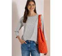 T-shirt à manches 3/4, col bateau et imprimé
