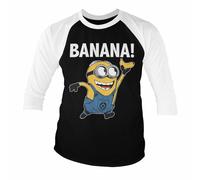 T-Shirt À Manches 3/4 Officiellement Licencié Minions - BANANE Tailles S-XXL