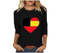 T-shirt à manches 3/4 pour femme - Pour fête de la bière - Style vintage bavarois - Costume national de pirate - Vêtement de fête rétro - Streetwear, Noir , 5XL