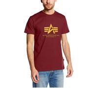 T-shirt à Manches Courtes 100501 Basic, Alpha Industries - Grenat - Homme L